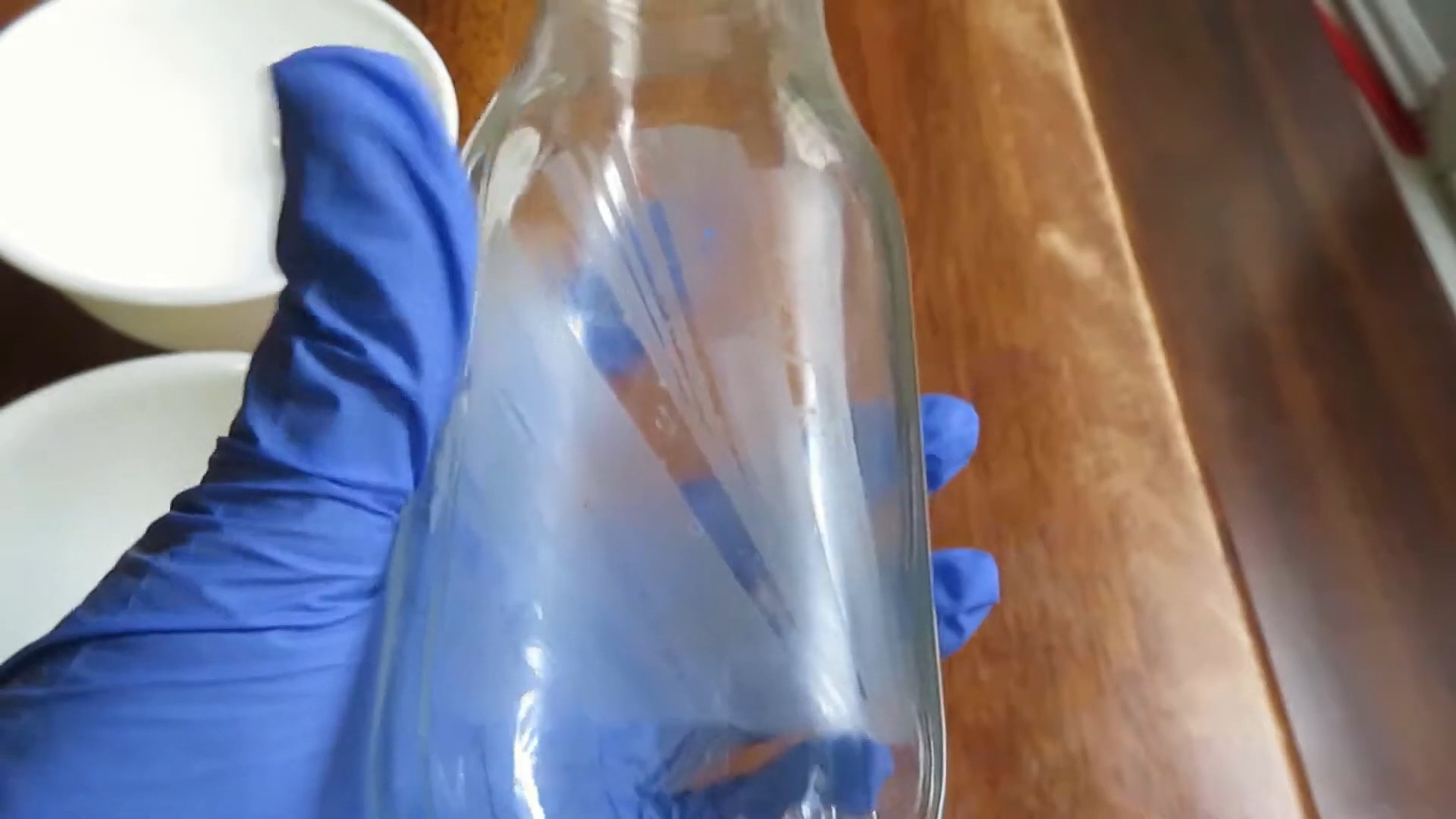 Sticker residue removal with salt